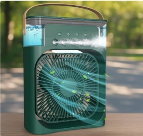 3 In 1 Air Cooling USB Fan with LED Night Light Water Fan