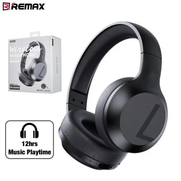 REMAX RB-660HB Stereo Wireless Bluetooth Headset with 3.5mm Audio Cable