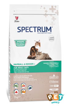 Spectrum Adult Cat Food Hairball & Indoor 2Kg