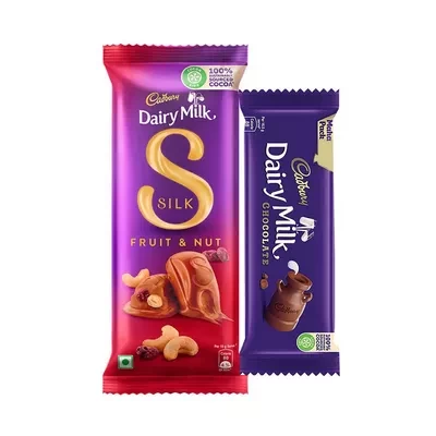 Cadbury Dairy Milk Silk Fruit & Nut Chocolate Bar (Free Cadbury Dairy Milk Chocolate 55 gm) 137 gm