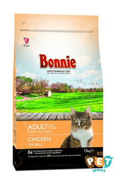 Bonnie Adult Cat Food Chicken 1.5kg
