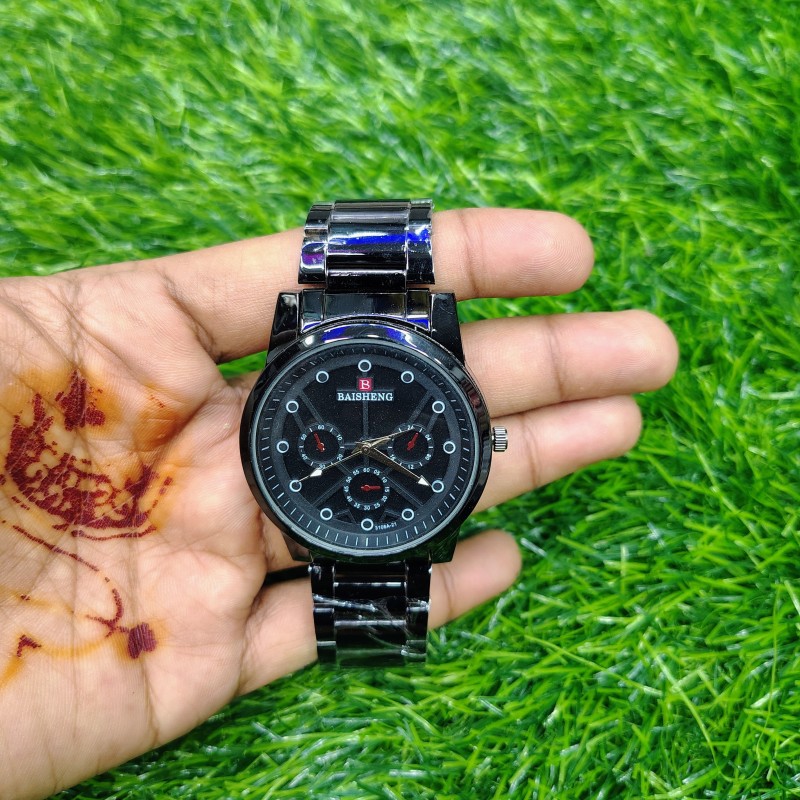 Baisheng Stainless Steel Analog Fashion Watch For Men & Boys