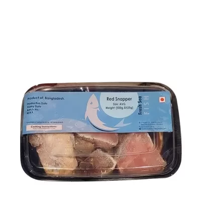 Fresh Sea Fish Red Snapper ±25 gm (Ready To Cook) 500 gm