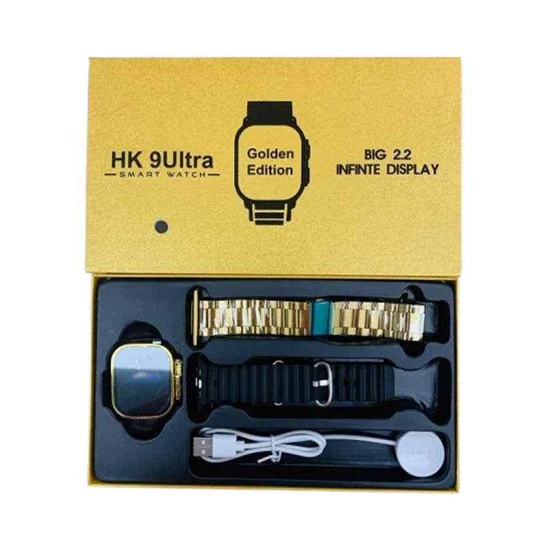 HK 9Ultra Smartwatch Golden Edition (Dual Straps)