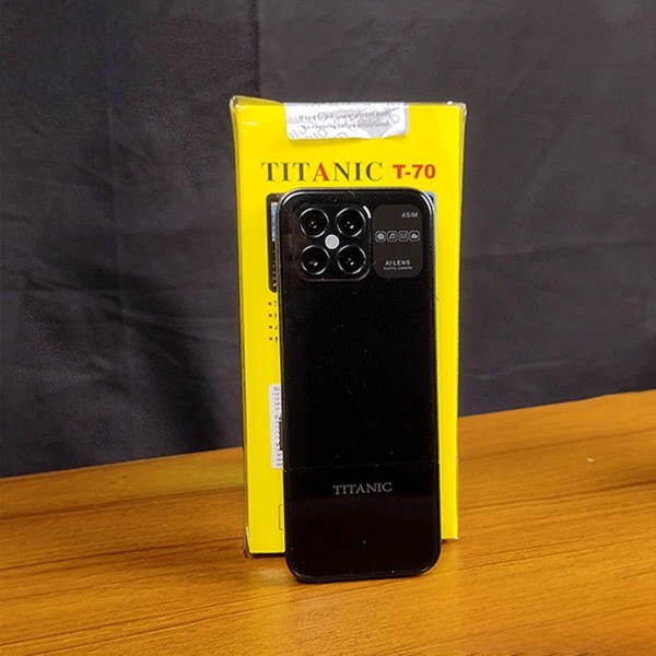 Titanic T70 4 sim supported Luxury Phone - Black (Free Home Delivery)