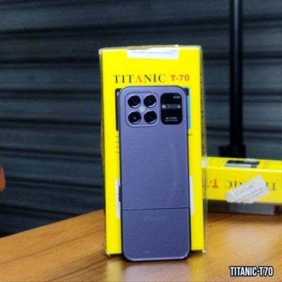 Titanic T70 4 sim supported Luxury Phone - Purple (Free Home Delivery)